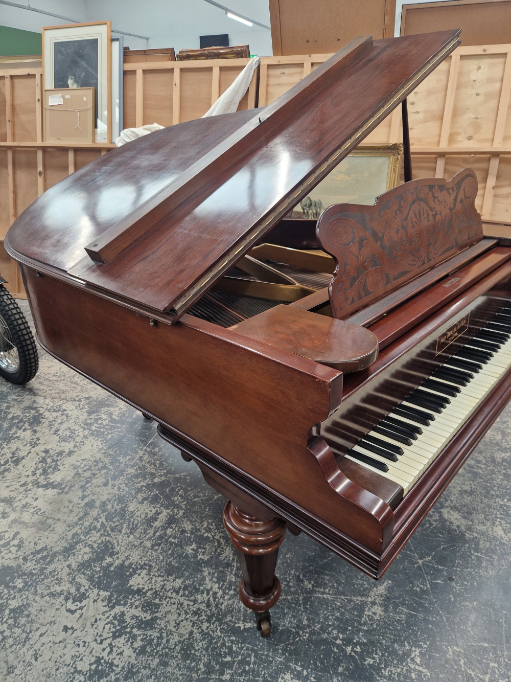 A MAHOGANY CASED GRAND PIANO BY JOHN BRINSMEAD & SONS - Image 10 of 10