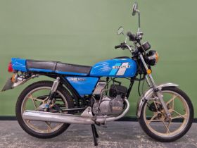 SUSUKI GP100 MOTORCYCLE 1983- APPROX 3860 MILES FROM NEW. GOOD RUNNER AND RIDER.