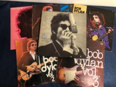 BOB DYLAN - 5 LPS & BOX SET RECORDS; THE BOOTLEG SERIES VOL 1-3 6 RECORD BOX SET + 5 UNOFFICIAL