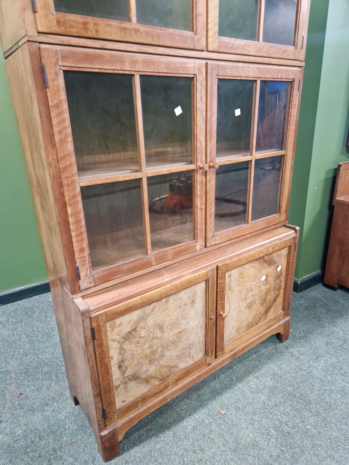 A VINTAGE MINTY TYPE MAHOGANY STACKING BOOKCASE. - Image 2 of 6