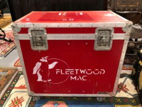 FLEETWOOD MAC FLIGHT CASE - BELONGING TO CHRISTINE McVIE. MADE TO HOLD A MIDI KEYBOARD, 4