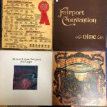 FAIRPORT CONVENTION / RICHARD & LINDA THOMPSON - 8 LP RECORDS INCLUDING 'NINE', RISING FOR THE MOON,
