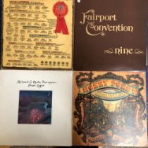 FAIRPORT CONVENTION / RICHARD & LINDA THOMPSON - 8 LP RECORDS INCLUDING 'NINE', RISING FOR THE MOON,