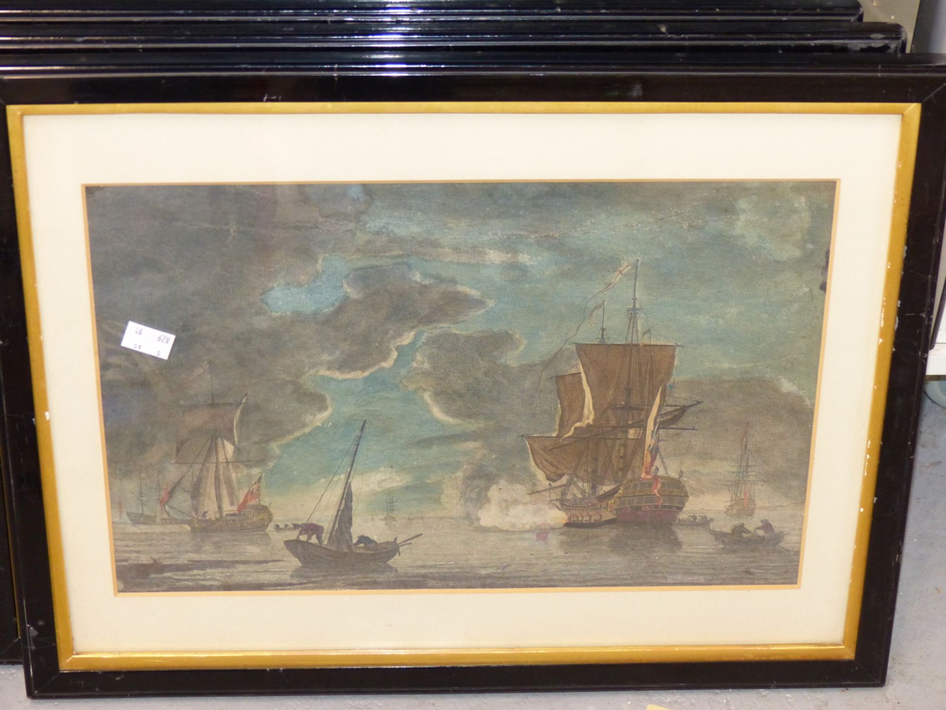 AFTER PETER MORNAY 1681-1749. 4 BRITISH MARITIME SCENES. AQUATINT ENGRAVINGS, PUBLISHED J. BOWLES - Image 5 of 5