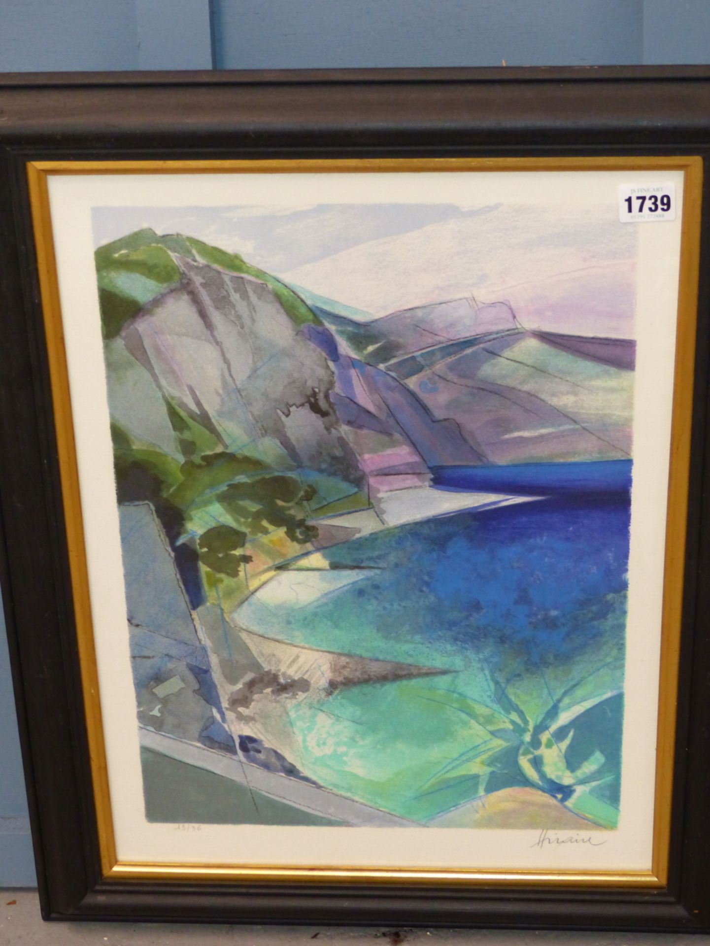 CAMILLE HILAIRE, FRENCH 1916-2004. "LES CALANQUES" NUMBERED EDITION 13/36, SIGNED IN PENCIL. - Image 2 of 6
