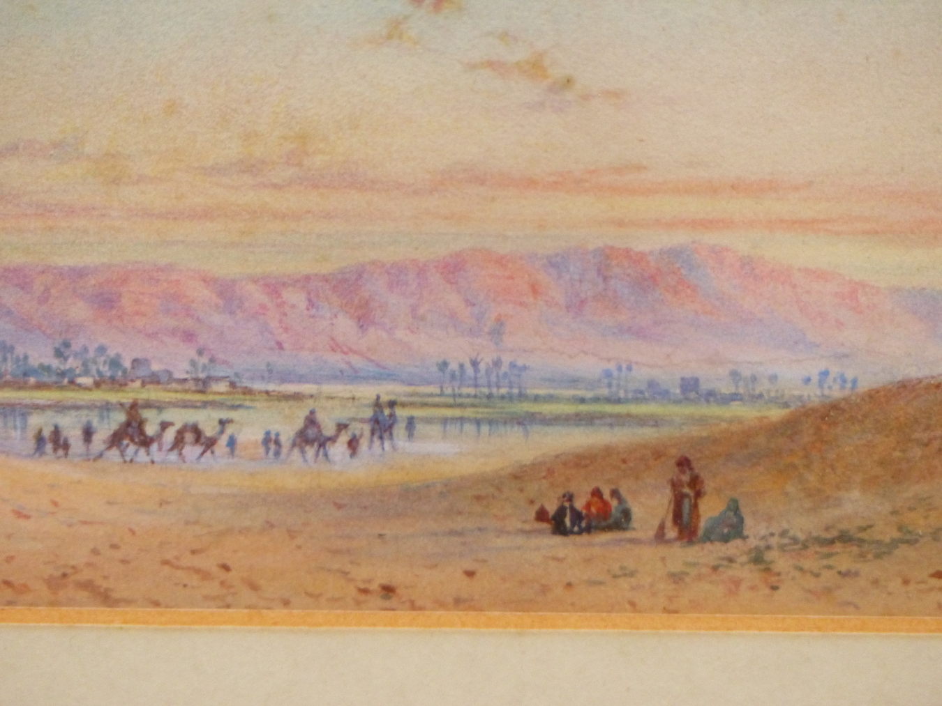 HENRY PILLEAU (1813-1899), THE MOCATTAM MOUNTAINS NEAR CAIRO, EGYPT, SIGNED WITH MONOGRAM, - Image 2 of 6