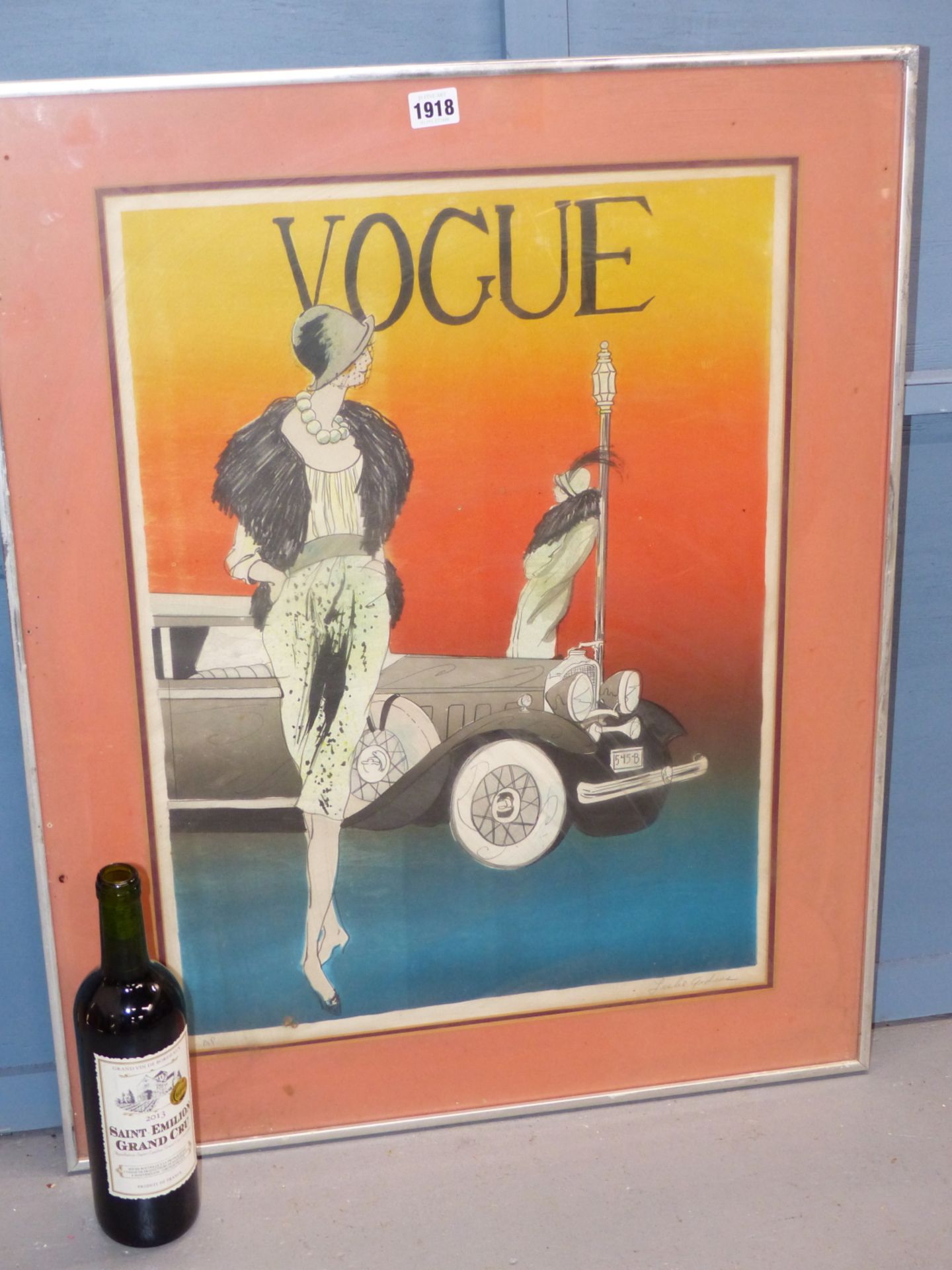 LESLIE ANDREWS (20TH CENTURY), AN ART DECO ARTIST'S PROOF VOGUE COVER, SIGNED AND INSCRIBED AP IN - Image 3 of 6