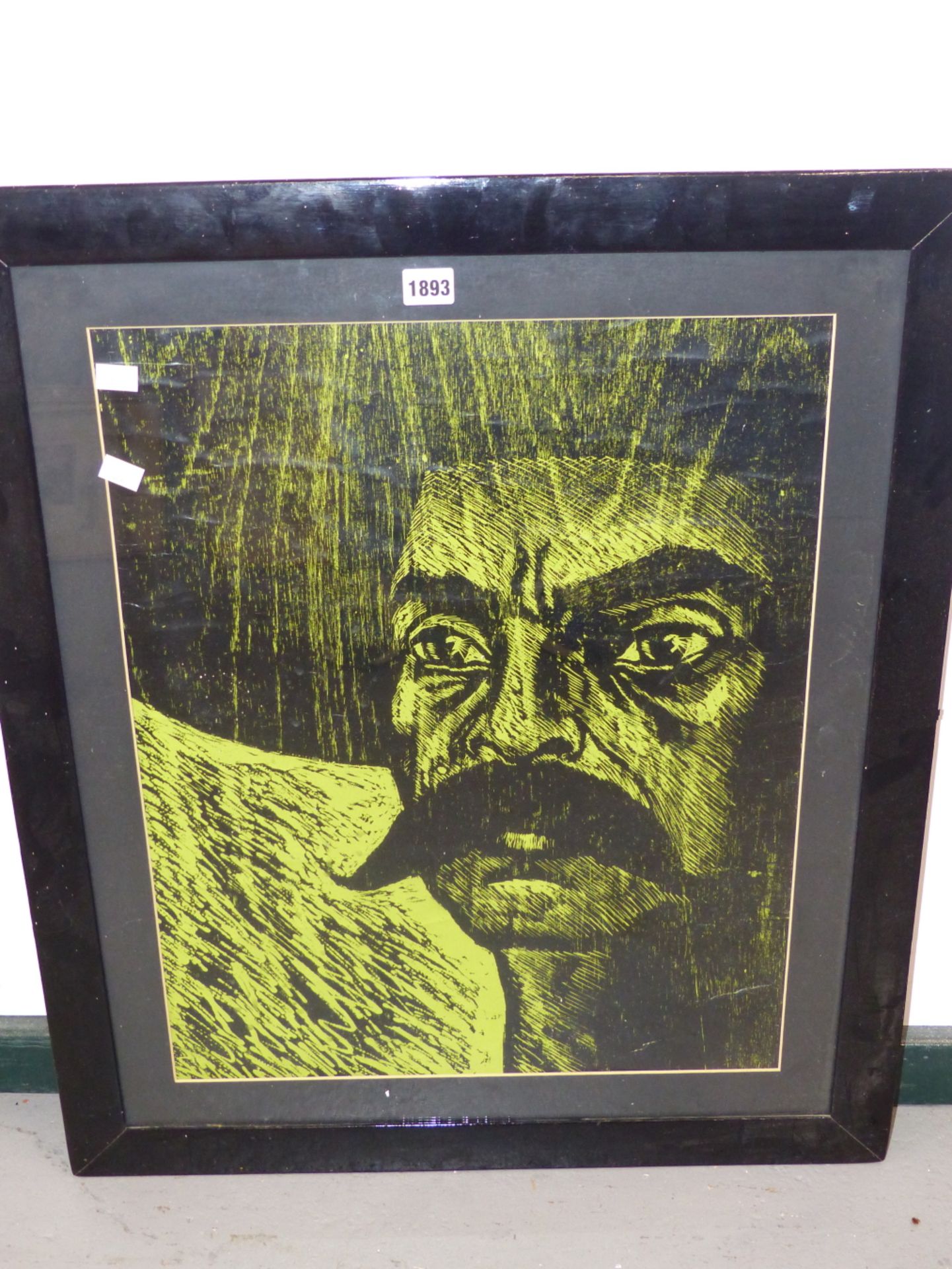 JESUS ALVAREZ AMAYA (MEXICAN), arr  PORTRAIT OF EMILIANO ZAPATA, COLOUR WOODBLOCK PRINT, 46.5 x - Image 2 of 4