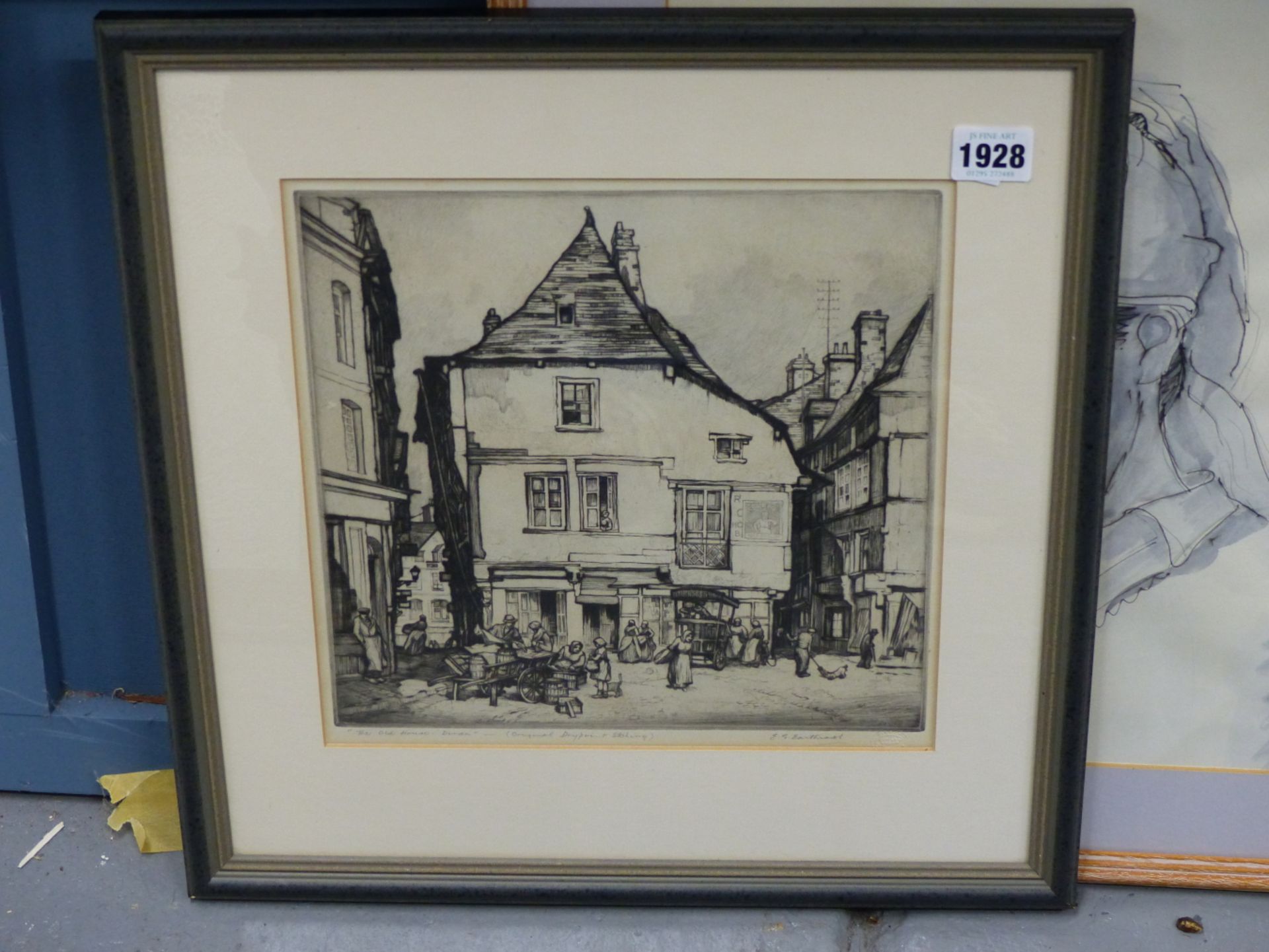 ELIAB GEORGE EARTHROWL, BRITISH 1878-1965. THE OLD HOUSE - DINAN (1928). ARTISTS PROOF ETCHING - Image 3 of 4