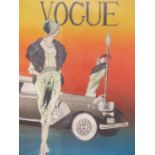 LESLIE ANDREWS (20TH CENTURY), AN ART DECO ARTIST'S PROOF VOGUE COVER, SIGNED AND INSCRIBED AP IN