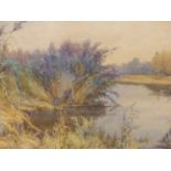 CHARLES E GEORGES (1869-1970), THE SEVERN AT WORCESTER, CIRCA 1897, SIGNED, WATERCOLOUR, TITLED