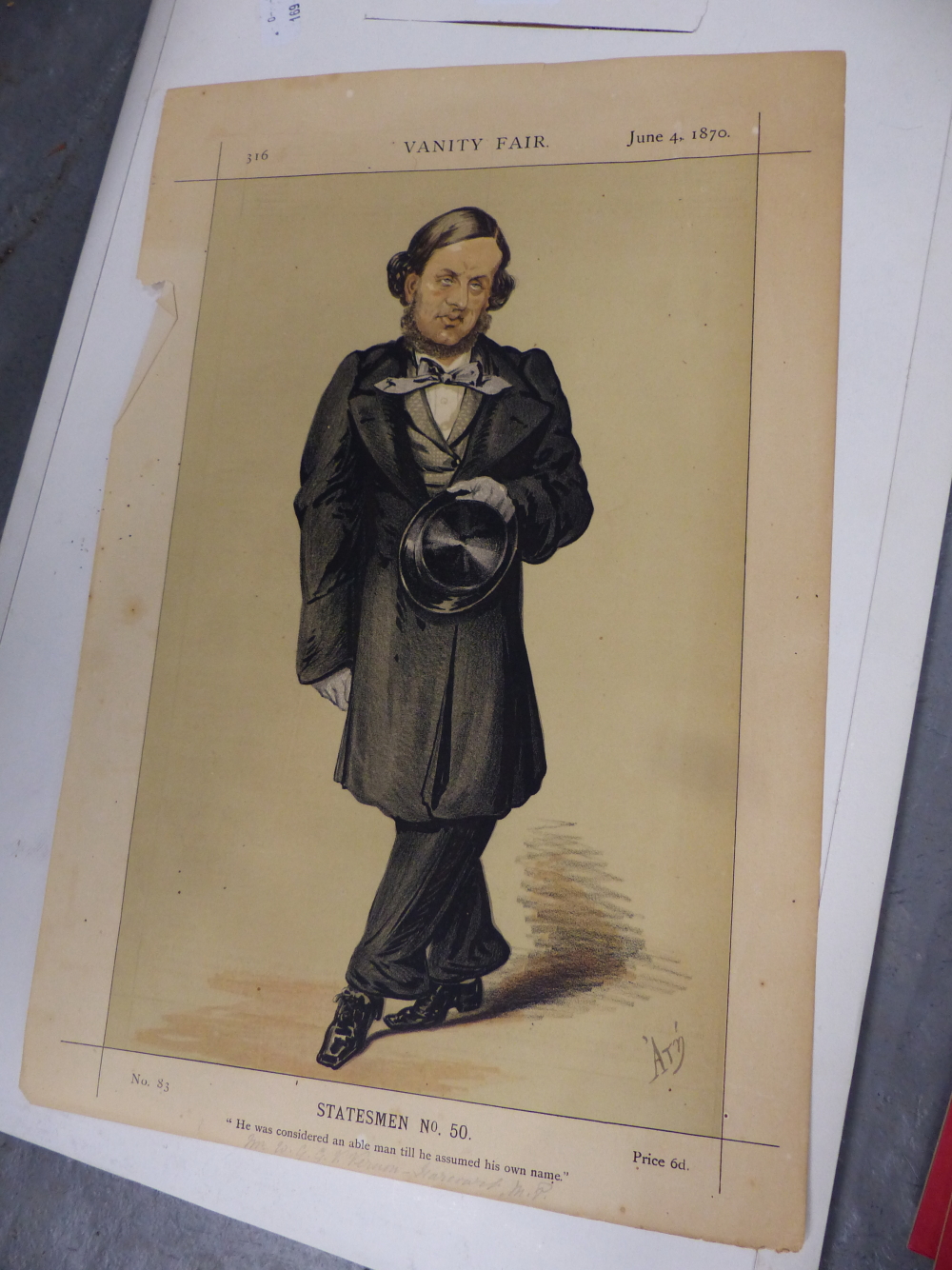 SIX UNFRAMED PRINTS TO INCLUDE VANITY FAIR. (6) - Image 3 of 9