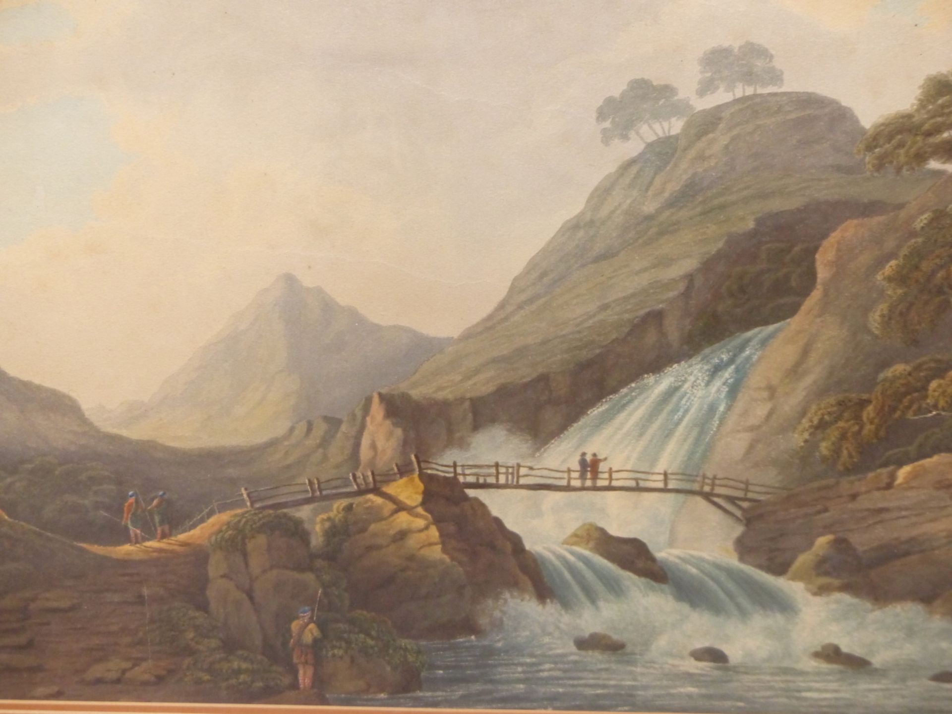 IN THE MANNER OF THOMAS WALMSLEY, BRITISH 1763-1806. VIEW OF WATERFALL AT GLEN CROW, WESTERN