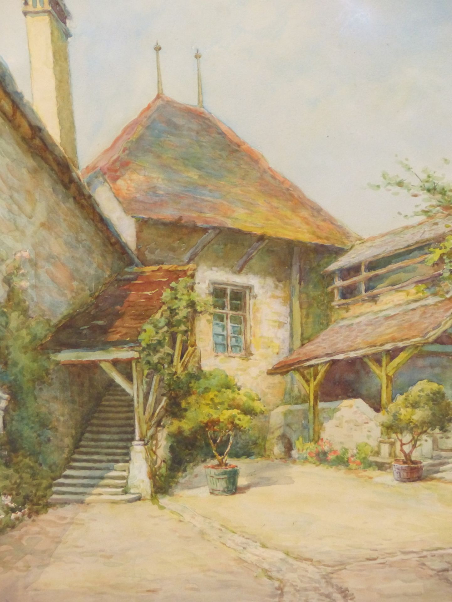 LEWIS MORTIMER (19TH/20TH CENTURY), CHILLON CASTLE, MONTREUX, SWITZERLAND, SIGNED WATERCOLOUR, 30