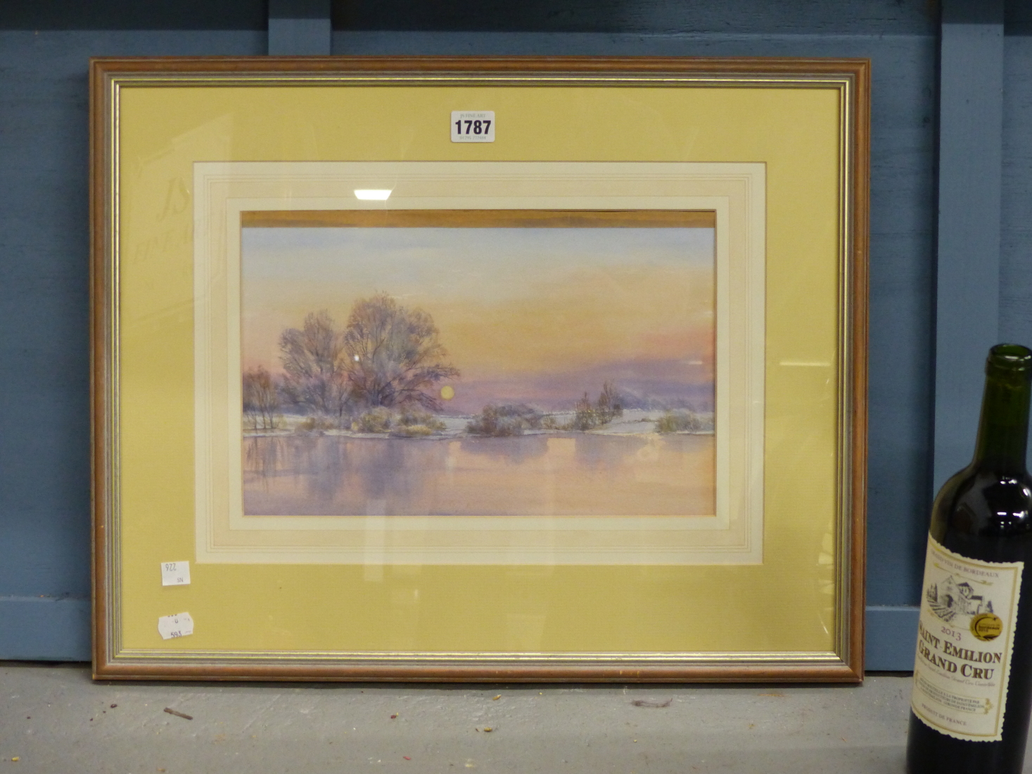 VALERIE PETTS (20TH CENTURY) ARR, WINTER EVENING AT HARDWICK, SIGNED, WATERCOLOUR, 33.5 X 21.5CM. - Image 3 of 5