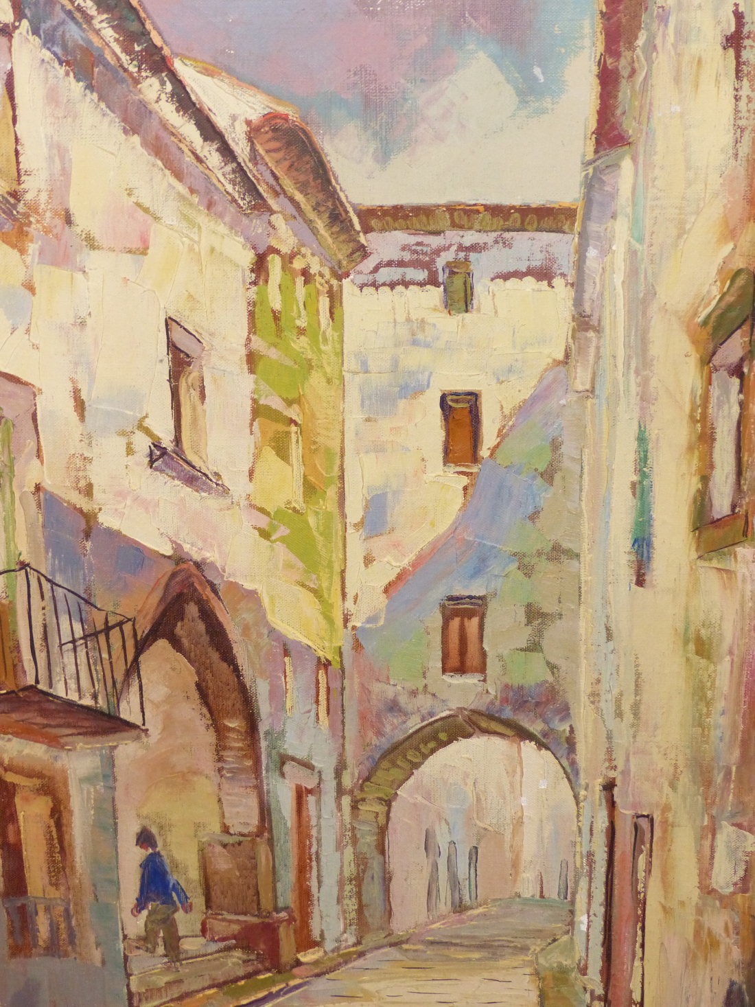 JOSCAR (20TH CENTURY) CONTINENTAL SCHOOL, STREET SCENE, SIGNED, OIL ON CANVAS, 44 X 59CM, TOGETHER - Image 6 of 10