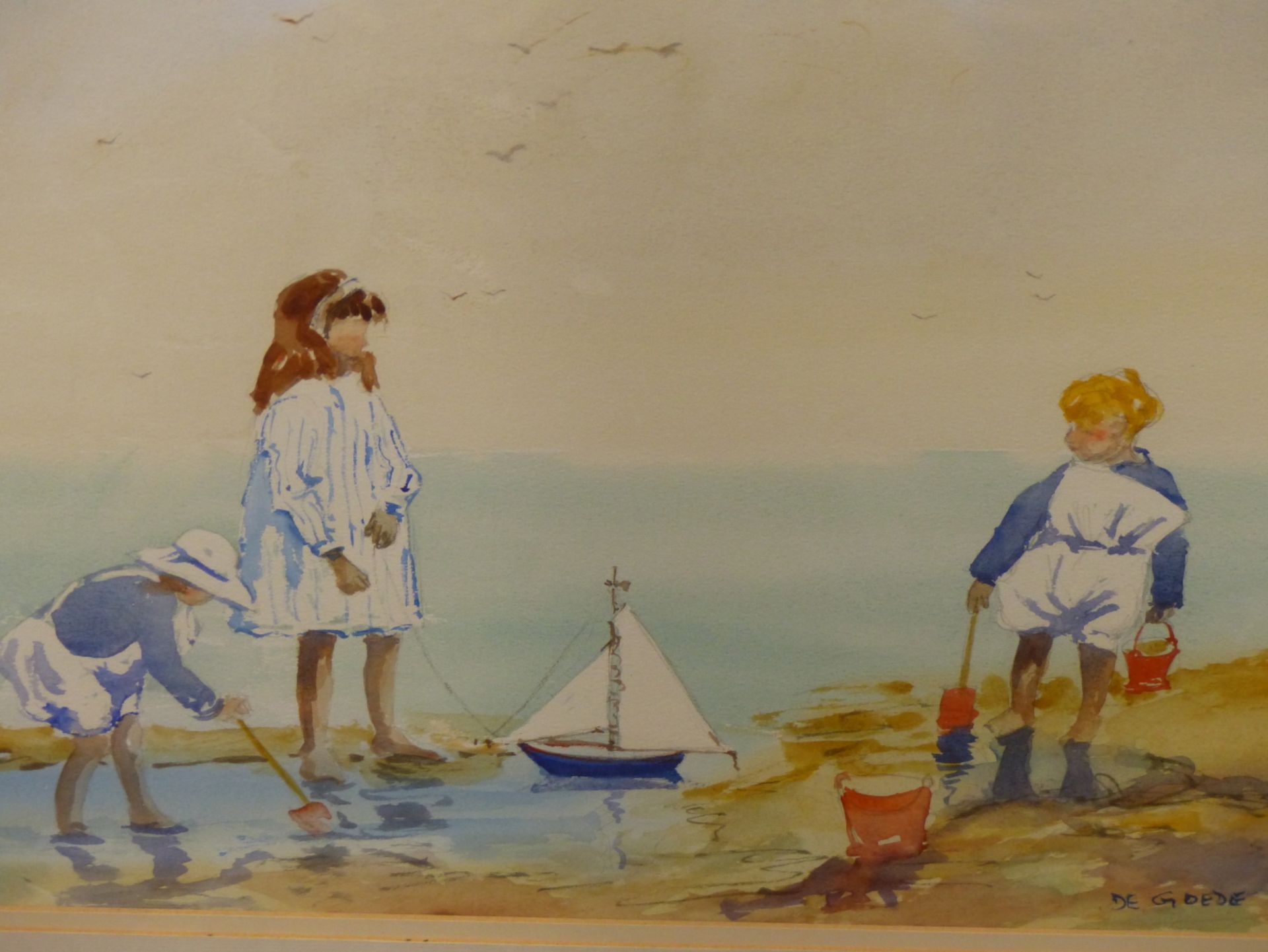 PAULINE BROWN (20TH CENTURY), CHILDREN PLAYING ON A BEACH, SIGNED, OIL ON BOARD, 24 X 19CM, TOGETHER - Image 5 of 12