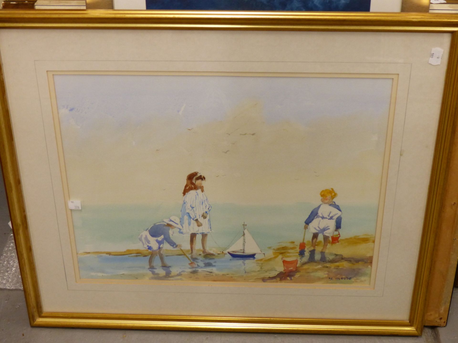 PAULINE BROWN (20TH CENTURY), CHILDREN PLAYING ON A BEACH, SIGNED, OIL ON BOARD, 24 X 19CM, TOGETHER - Image 6 of 12