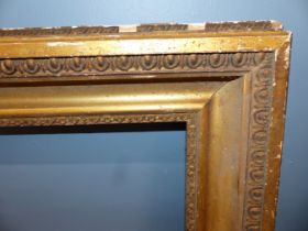 FOUR VARIOUS GILTWOOD AND GESSO PICTURE FRAMES, SIZES VARY. (4)