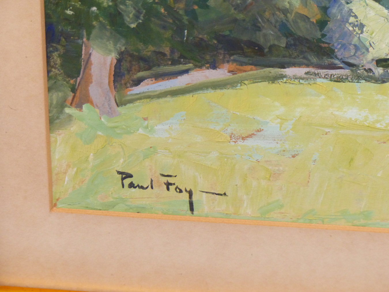 PAUL FOY, 20TH C. IRISH COUNTRY MANORHOUSE AND GROUNDS. OIL AND GOUACHE, 38 X 54.5 CM. - Image 3 of 5