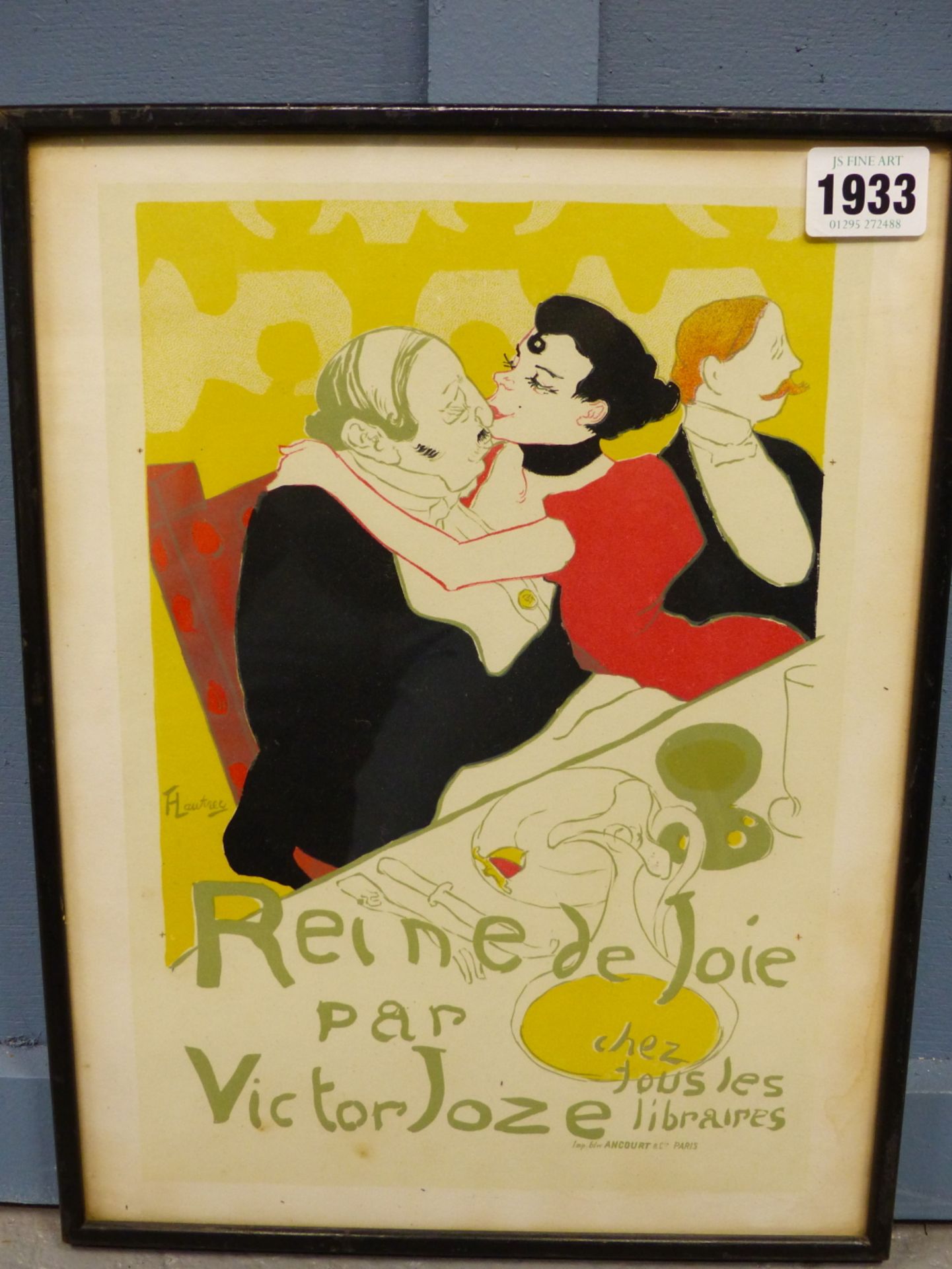 AFTER HENRI DE TOULOUSE-LAUTREC, FRENCH 1864-1901. POSTER FOR "QUEEN OF JOY", BY VICTOR JOZE. - Image 2 of 3