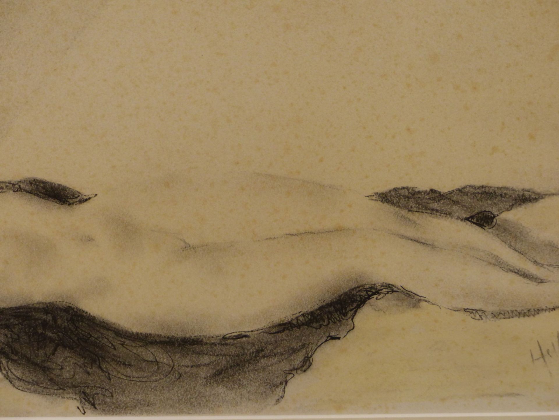 PAUL CESAR HELEU, FRENCH 1859-1927, RECLINING NUDE ON A BLACK THROW, MIXED APPLICATION OF GRAPHITE - Image 3 of 6