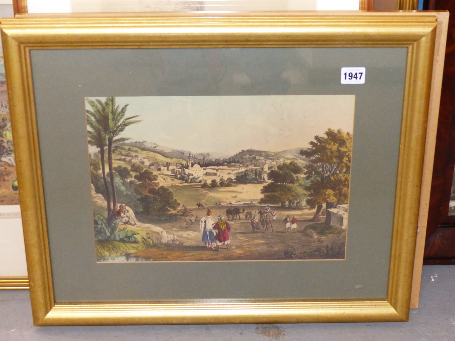 MIDDLE EASTERN SCHOOL, 19THC. TOPOGRAPHICAL VIEWS OF JERUSALEM AND NAZERETH. HAND TOUCHED - Image 3 of 5