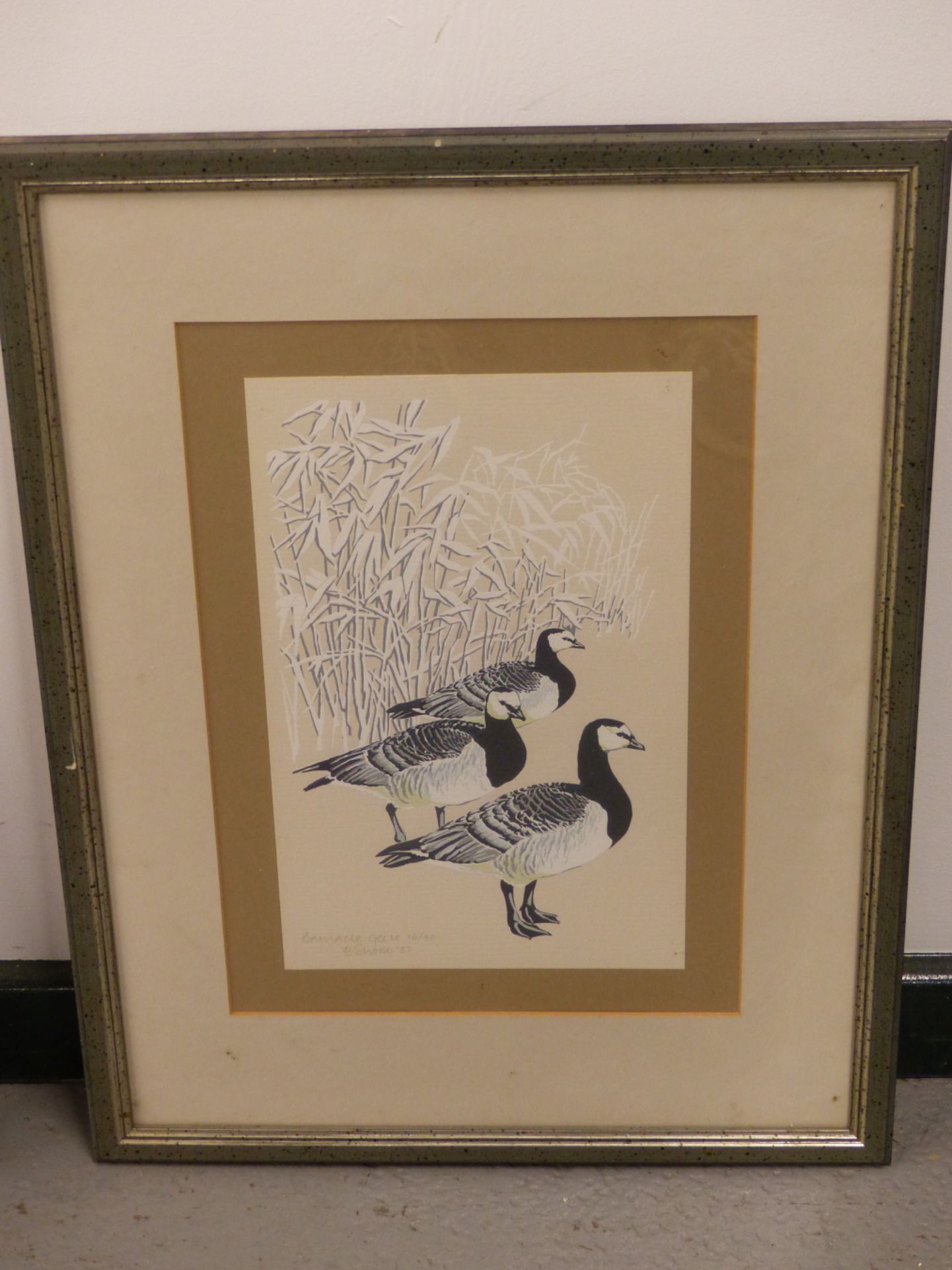 E. SHORT (20TH CENTURY), TWO ORNITHOLOGICAL PRINTS COMPRISING CHINESE GANDERS AND BARNACLE GEESE, - Image 2 of 6