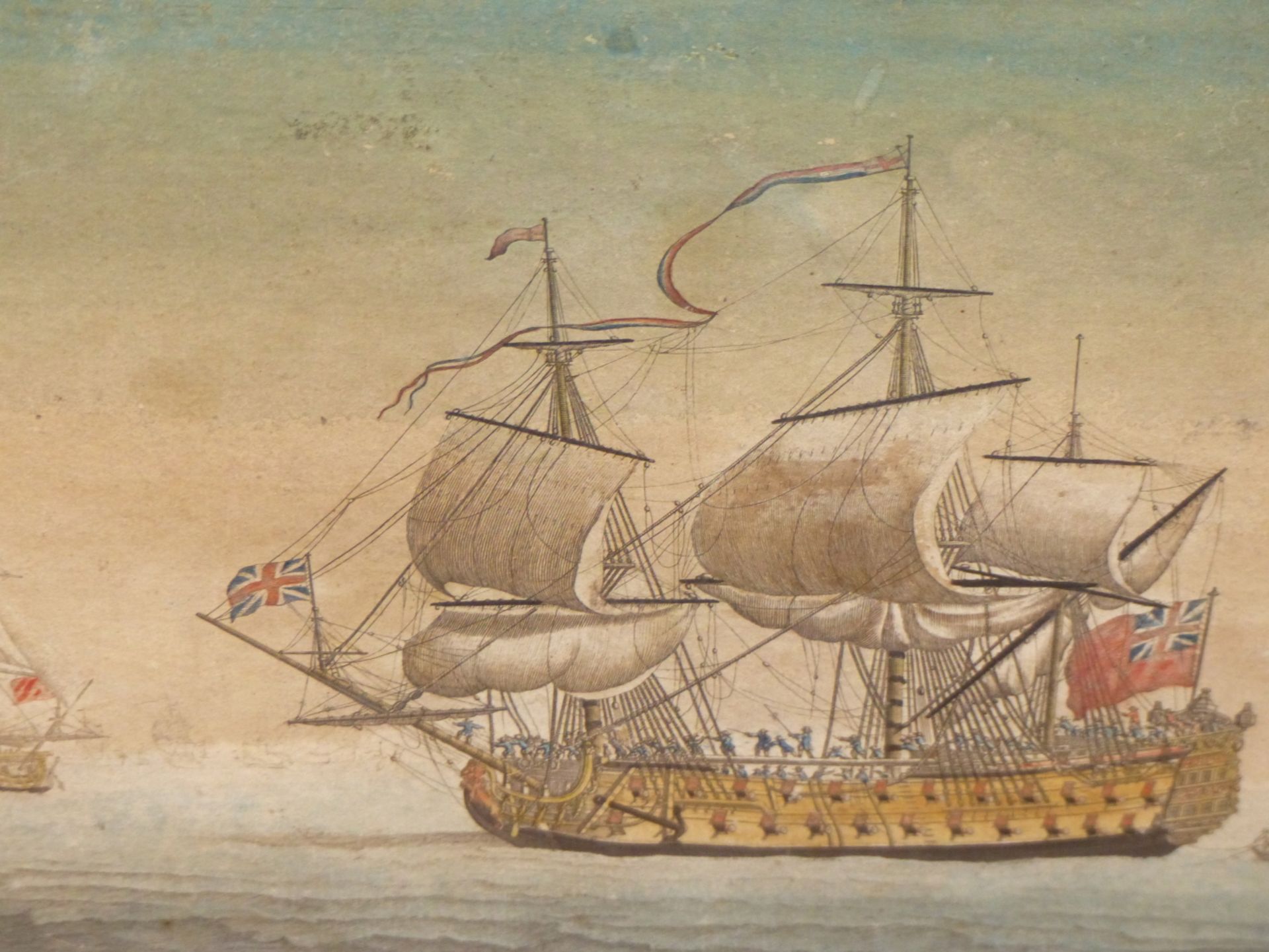 AFTER PETER MORNAY 1681-1749. 4 BRITISH MARITIME SCENES. AQUATINT ENGRAVINGS, PUBLISHED J. BOWLES