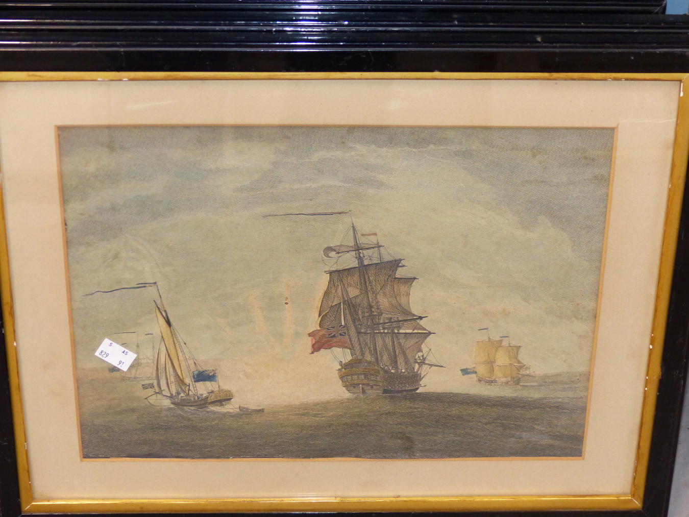 AFTER PETER MORNAY 1681-1749. 4 BRITISH MARITIME SCENES. AQUATINT ENGRAVINGS, PUBLISHED J. BOWLES - Image 4 of 5
