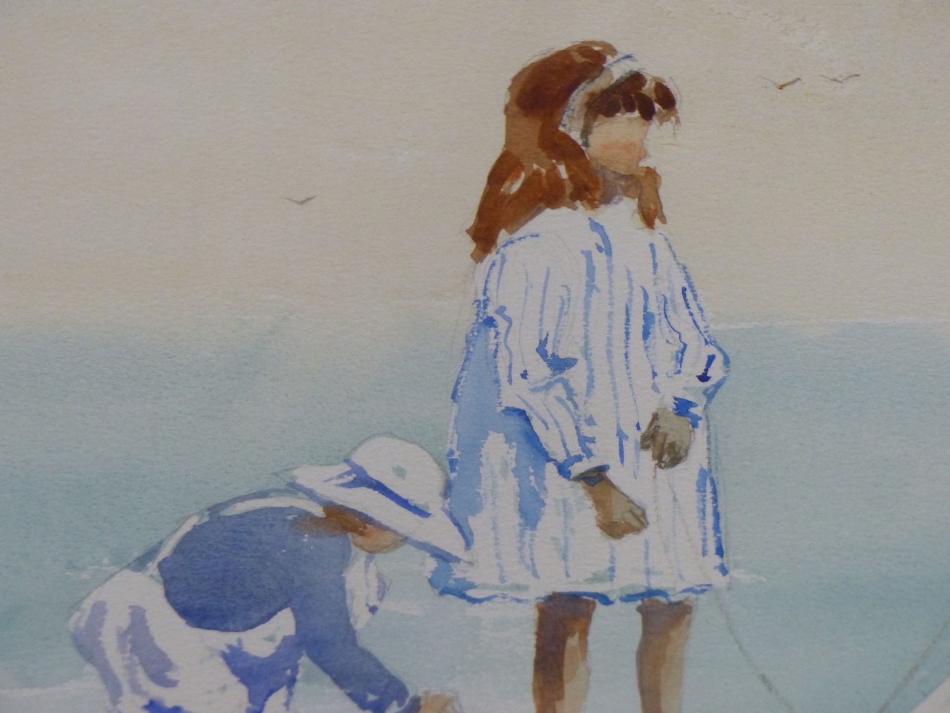 PAULINE BROWN (20TH CENTURY), CHILDREN PLAYING ON A BEACH, SIGNED, OIL ON BOARD, 24 X 19CM, TOGETHER - Image 9 of 12