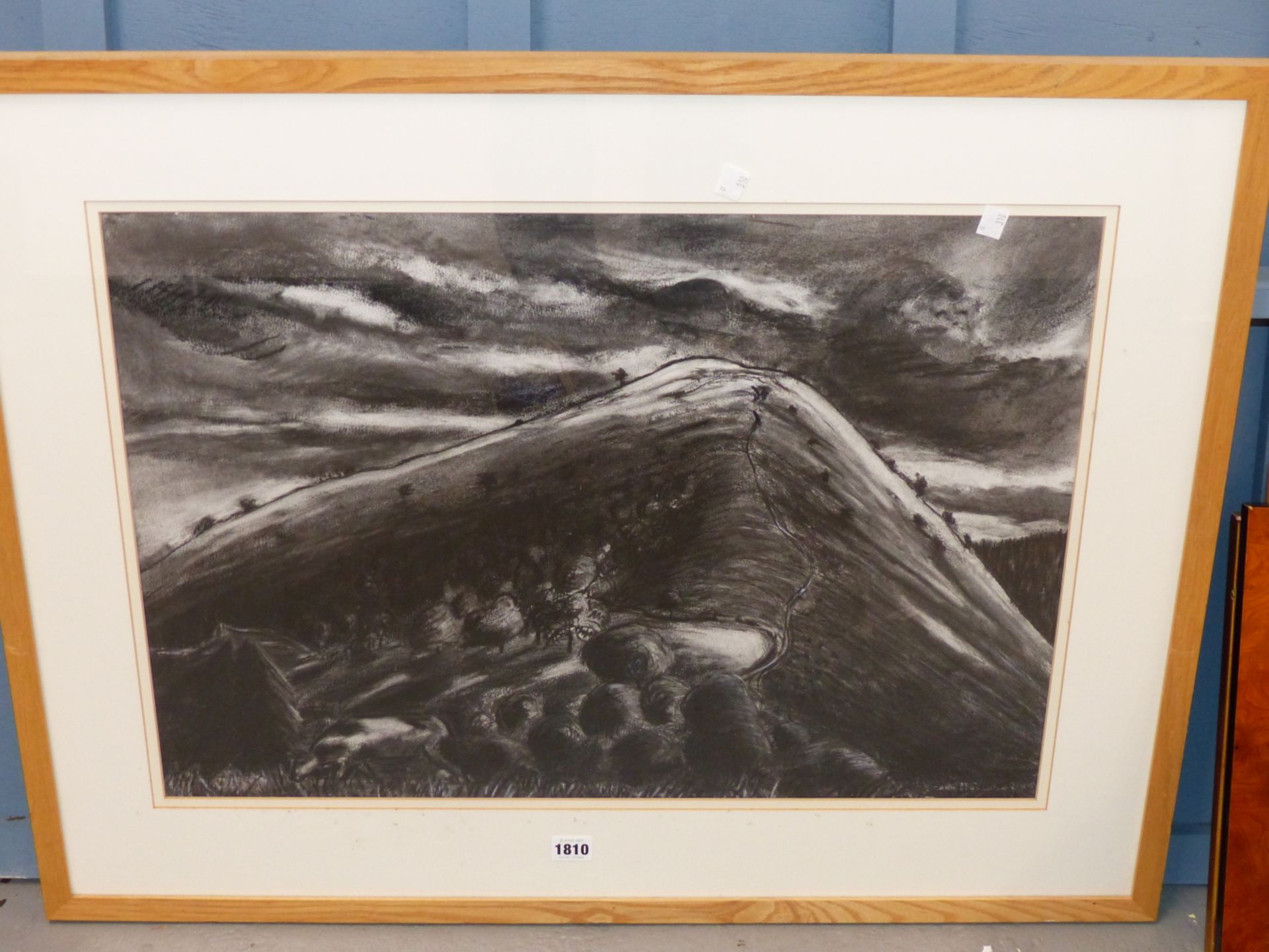 HUDSON (20TH/21ST CENTURY), A MOUNTAIN RIDGE WITH DEER IN THE FOREGROUND, SIGNED AND DATED 2000, - Image 2 of 8