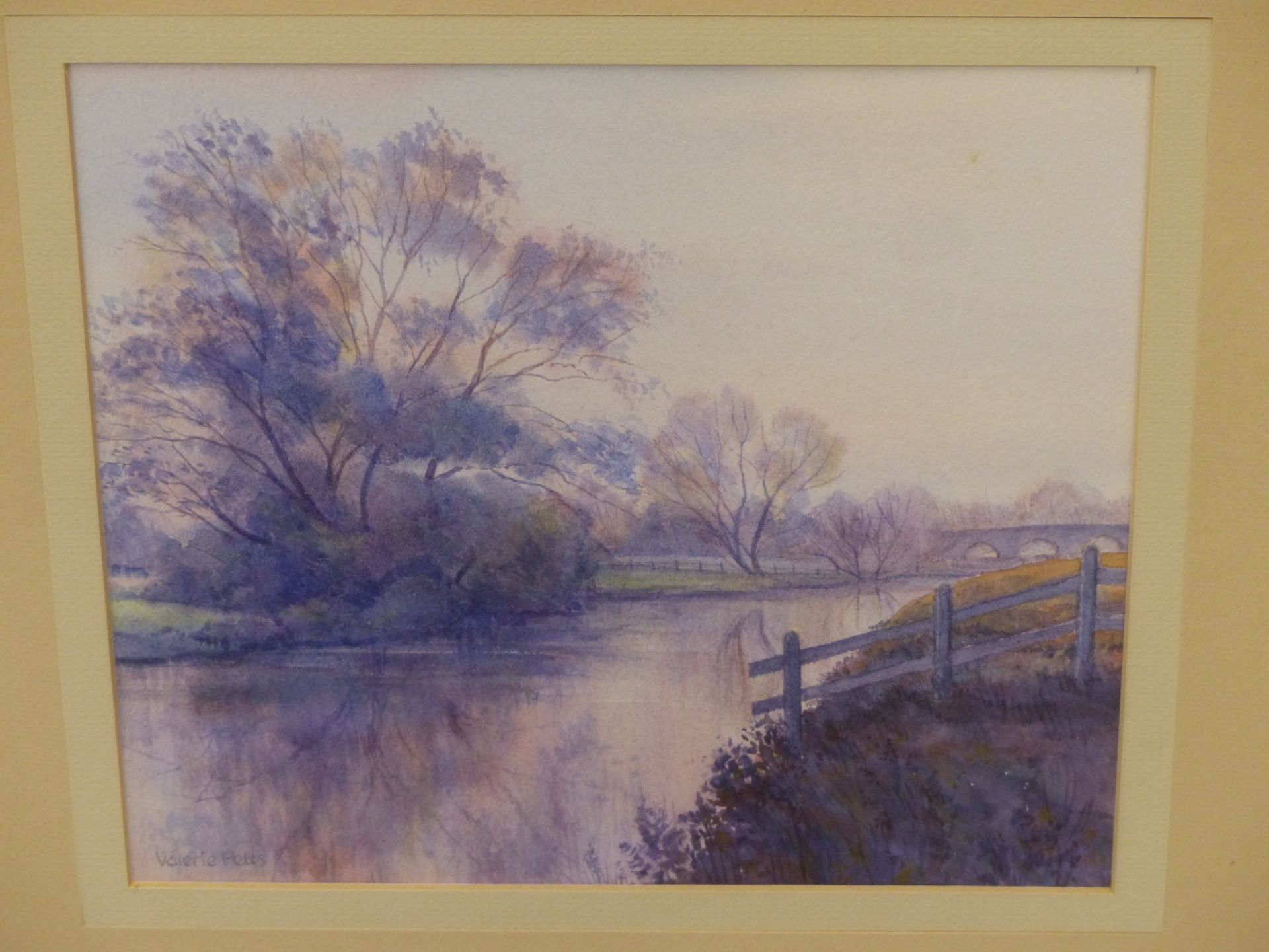 VALERIE PETTS (20TH CENTURY) ARR, THE THAMES AT NEWBRIDGE, OXFORDSHIRE, SIGNED, WATERCOLOUR, 25 X - Image 2 of 5