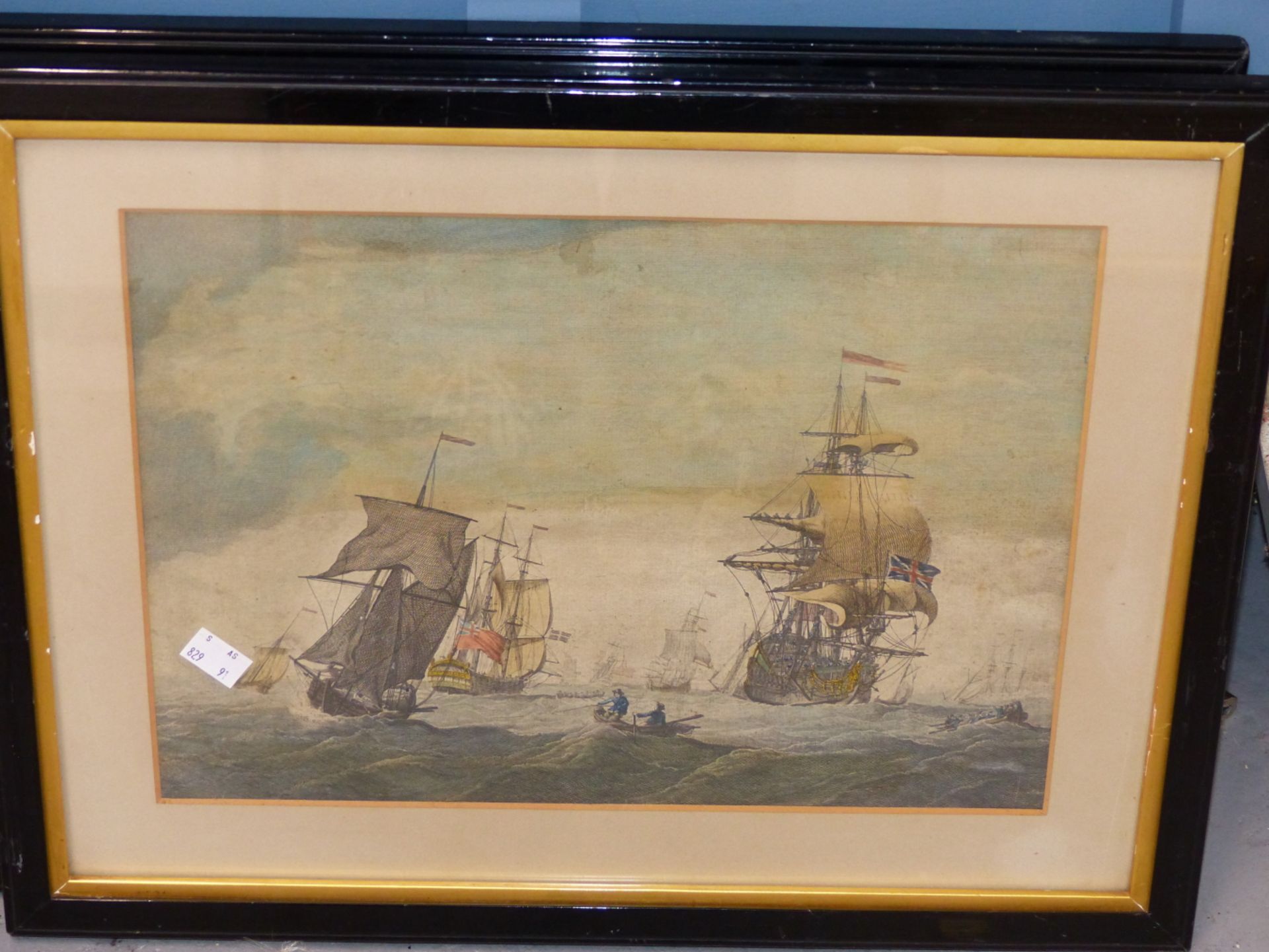 AFTER PETER MORNAY 1681-1749. 4 BRITISH MARITIME SCENES. AQUATINT ENGRAVINGS, PUBLISHED J. BOWLES - Image 3 of 5