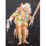 LANCELOT SPEED (20TH CENTURY), COSTUME DESIGN FOR A MUMMER, FATHER CHRISTMAS, INSCRIBED, SIGNED