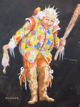 LANCELOT SPEED (20TH CENTURY), COSTUME DESIGN FOR A MUMMER, FATHER CHRISTMAS, INSCRIBED, SIGNED