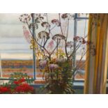 ARKADY MIKHAILOVICH KOLCHANOV (1925-2008) RUSSIAN, AUTUMN WINDOW, SIGNED AND DATED 1990, OIL ON