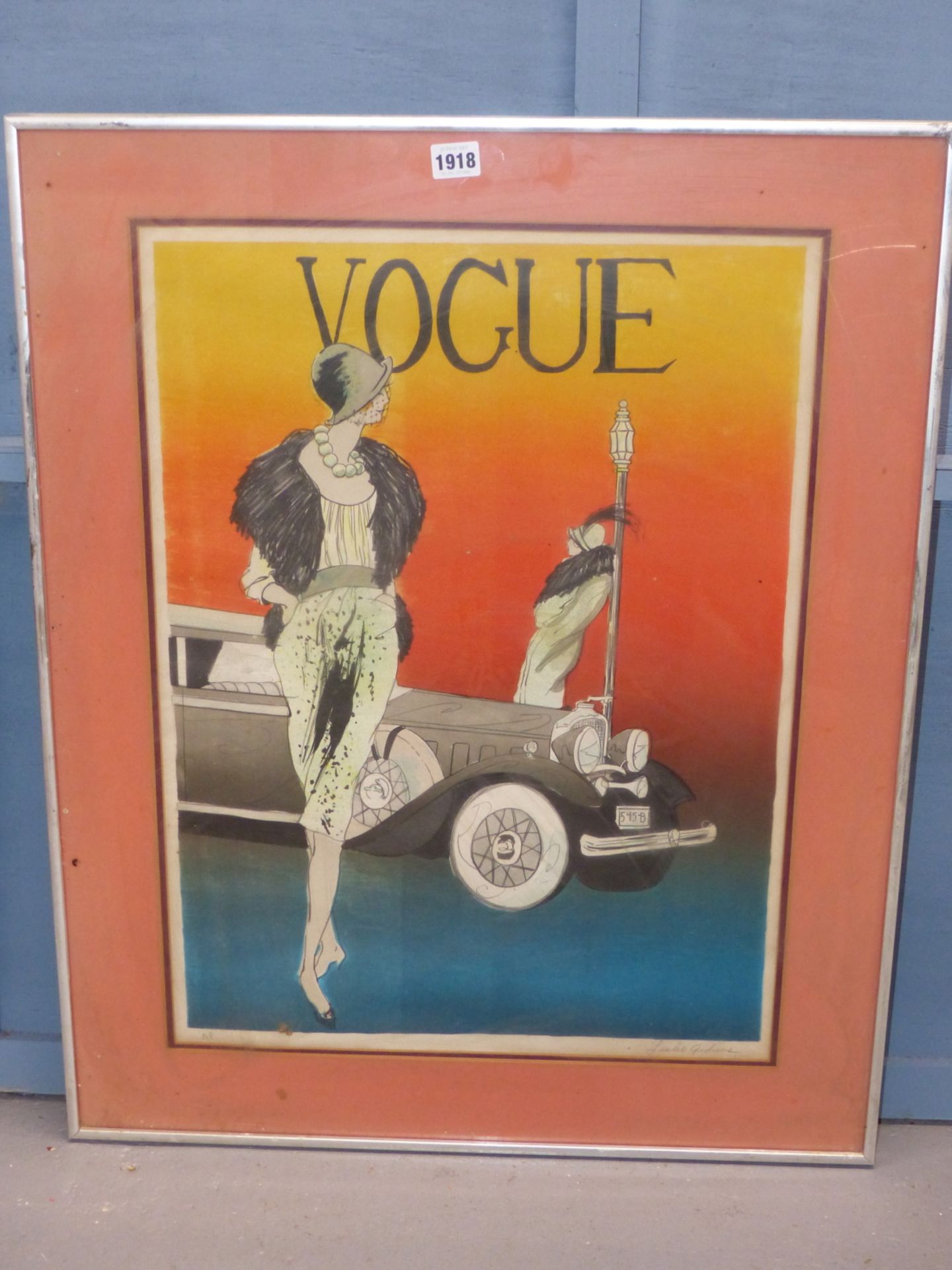 LESLIE ANDREWS (20TH CENTURY), AN ART DECO ARTIST'S PROOF VOGUE COVER, SIGNED AND INSCRIBED AP IN - Image 2 of 6