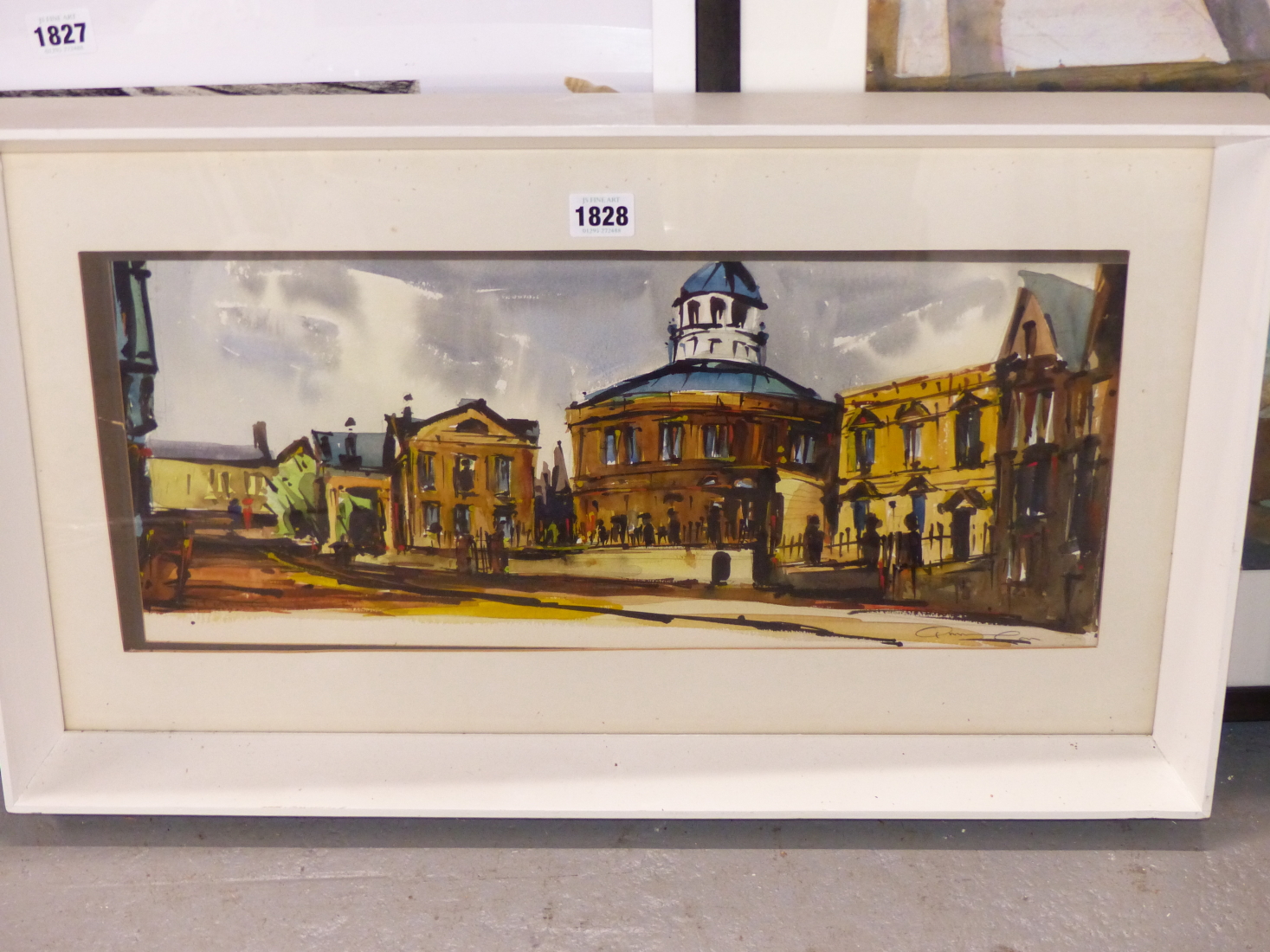 BRITISH SCHOOL (20TH CENTURY), CLASSICAL BUILDINGS, INDISTINCTLY SIGNED, WATERCOLOUR, 49.5 X 21. - Image 2 of 4