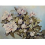 FRANCIS LEKE (1912-?), TWO WATERCOLOURS OF FLOWERS, SIGNED, SIZES VARY. (2)