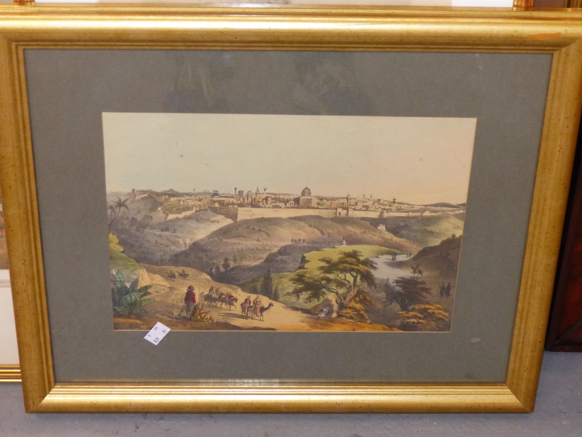 MIDDLE EASTERN SCHOOL, 19THC. TOPOGRAPHICAL VIEWS OF JERUSALEM AND NAZERETH. HAND TOUCHED - Image 5 of 5