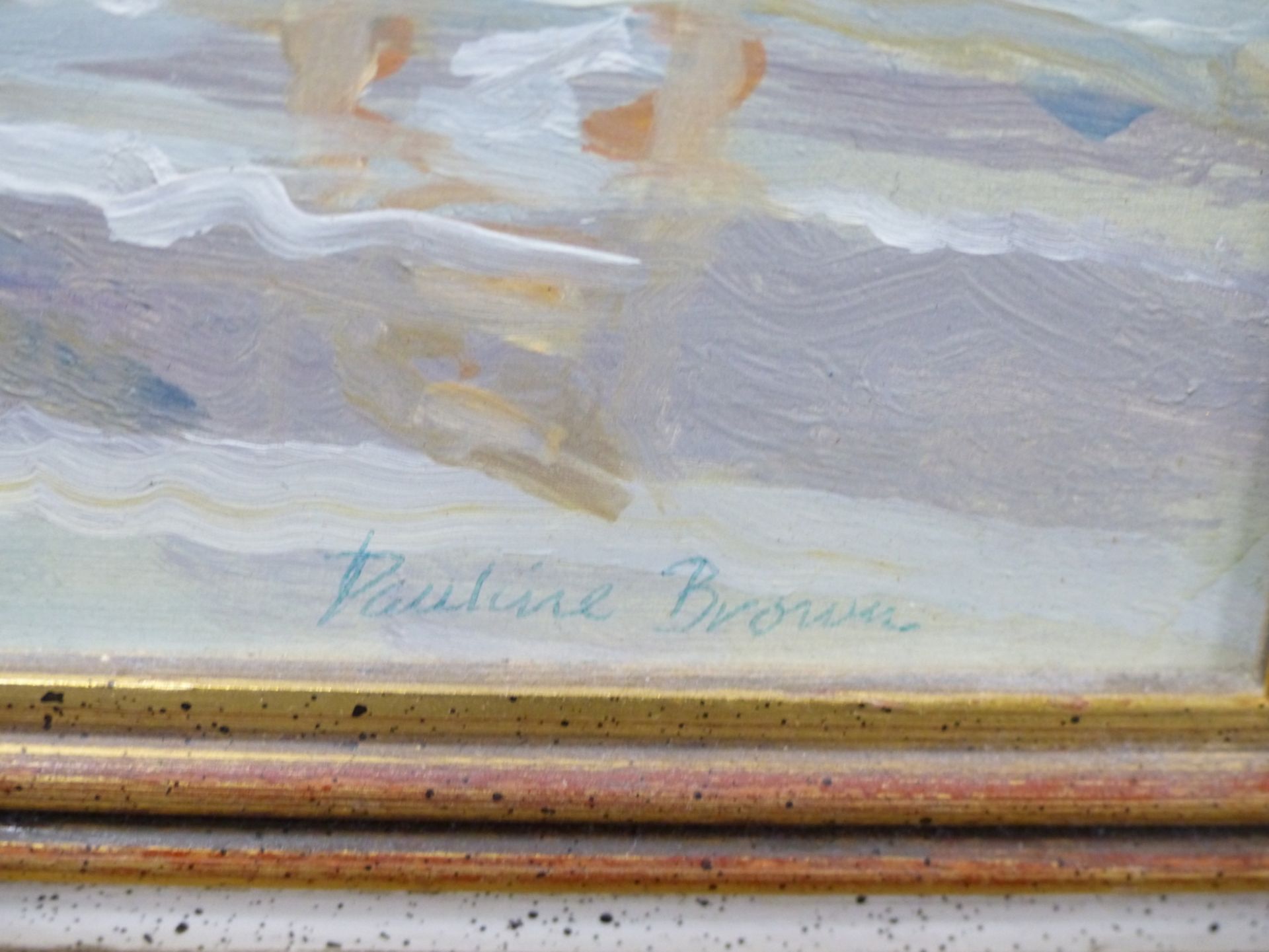 PAULINE BROWN (20TH CENTURY), CHILDREN PLAYING ON A BEACH, SIGNED, OIL ON BOARD, 24 X 19CM, TOGETHER - Image 3 of 12
