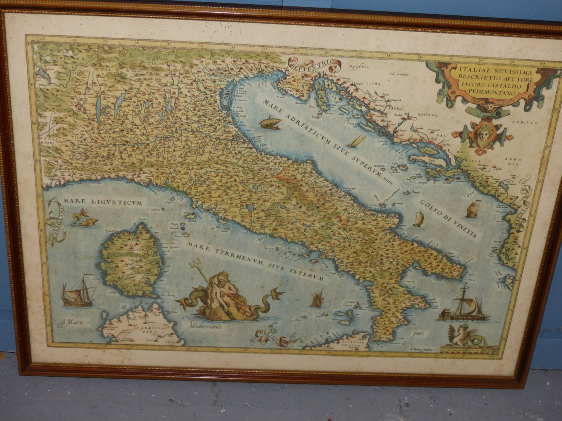 SEVEN VARIOUS MAPS; ITALY, AFRICA, BRITAIN, CORINTH, NAVARINO AND CORFU, LATER REPRODUCTIONS, AND - Image 8 of 8