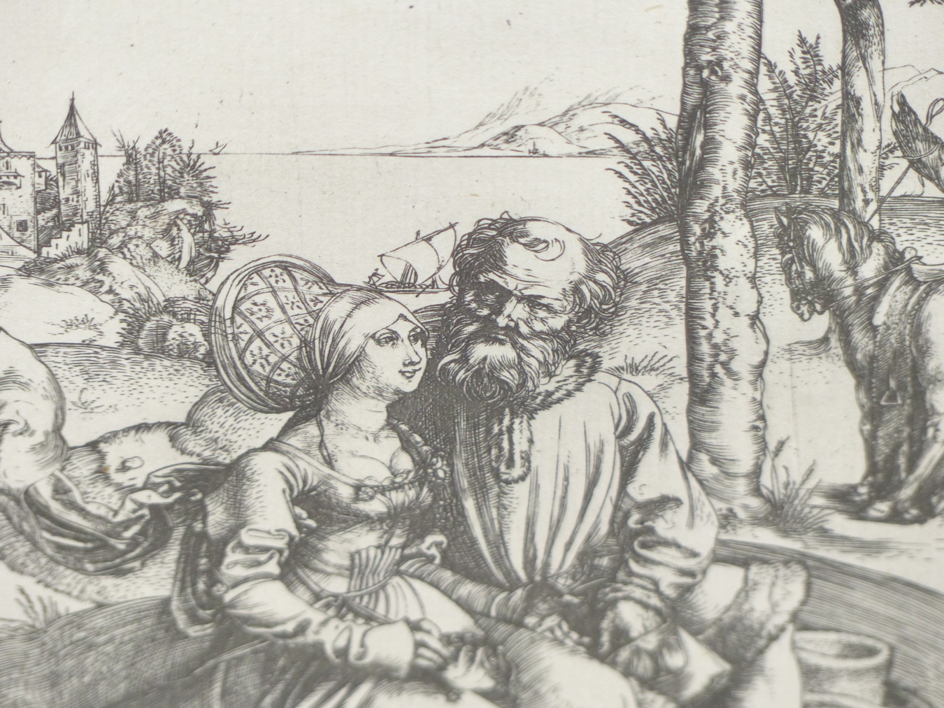 AFTER ALBRECHT DURER, GERMAN 1471-1528. LES OFFRES D'AMOUR (1495). PHOTOGRAVURE ON LAID PAPER, 16 - Image 2 of 3