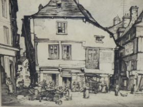 ELIAB GEORGE EARTHROWL, BRITISH 1878-1965. THE OLD HOUSE - DINAN (1928). ARTISTS PROOF ETCHING