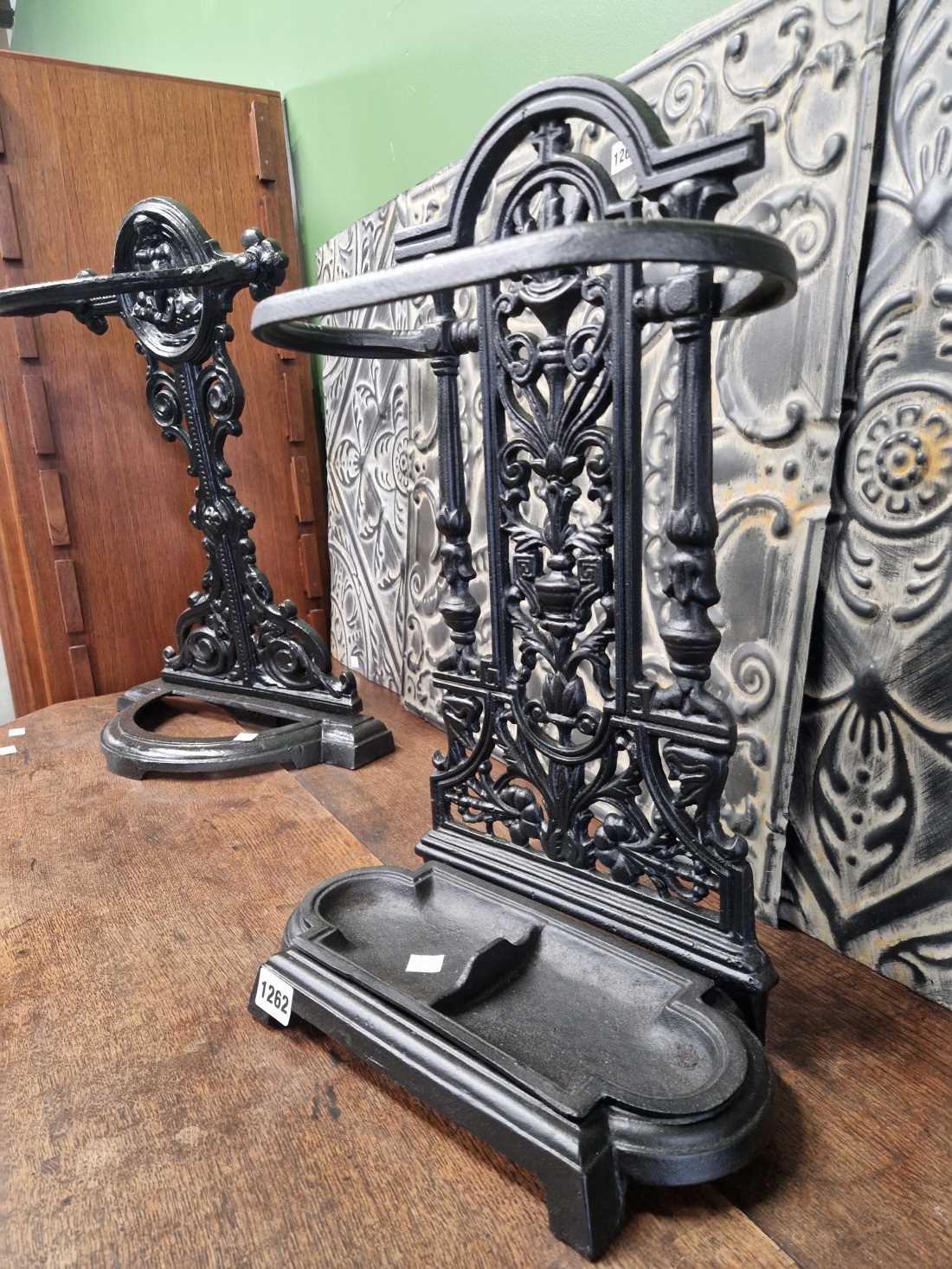 Two Victorian style stick stands.