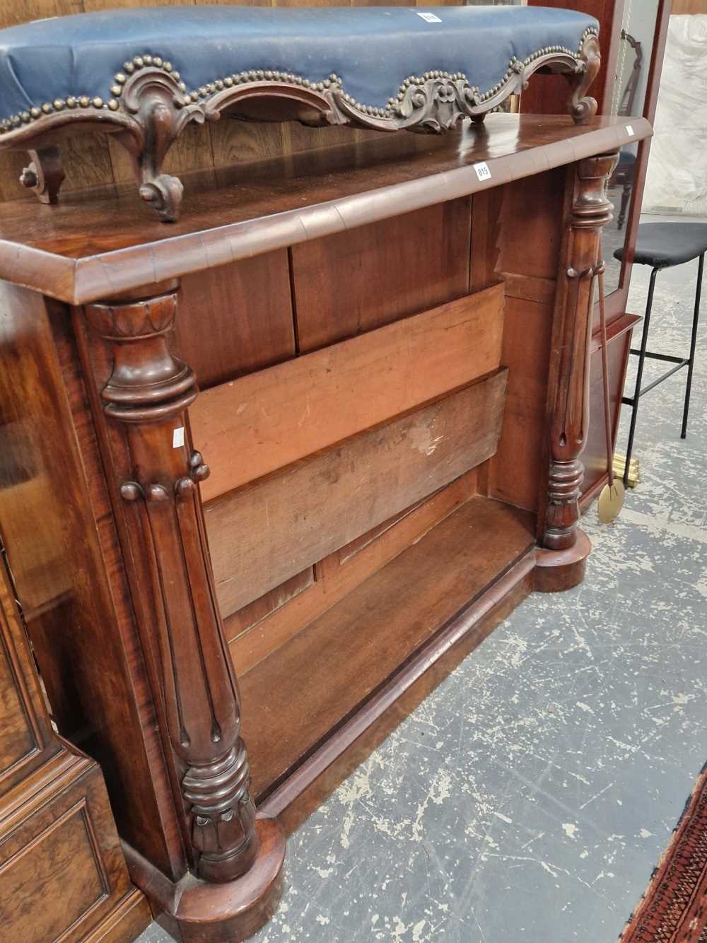 An early Victorain mahogany open bookcase.