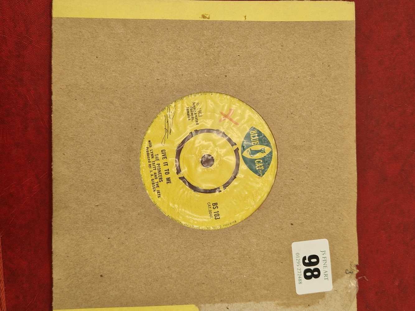 7" single record, The Pioneers-Give it to me / Someday, Someway, Bluecat BS103. Extra images have - Image 9 of 11