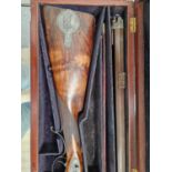 A fine 19th century George Gibbs, Bristol percussion sporting rifle contained in fitted mahogany