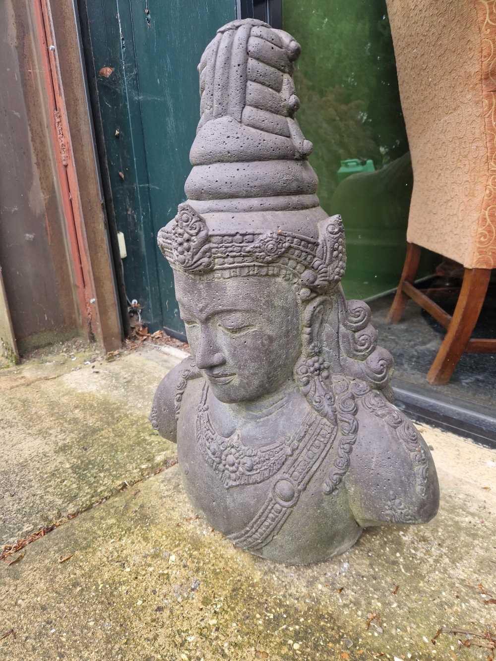 A pair of Indian large busts - Image 2 of 4